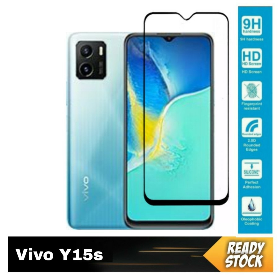 NEW VIVO Y15S Y20 Y20s Y20 2021 Y20S G TEMPRED GLASS FULL LEM ANTI GORES KACA FULL PRESISI TEMPERED FULL COVER FRAME LIST HITAM SCREEN GUARD BENING CLEAR PELIDNUNG LAYAR Y20SG