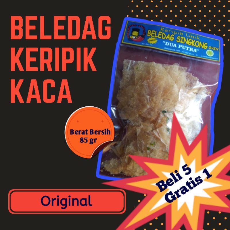 

[Beli 5 Gratis 1]Beledag Singkong Keripik Kaca,Original 85 gr