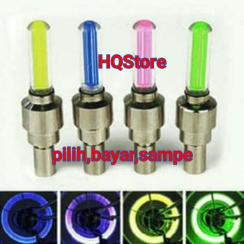 tutup pentil lampu led tutup ban motor - Merah Muda