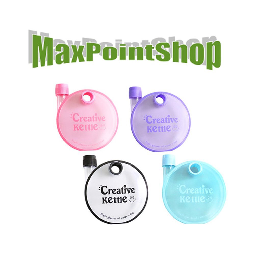 Dijual Botol Minum Creative Kettle Tempat Air Minum Unik Model Bulat Gepeng Murah
