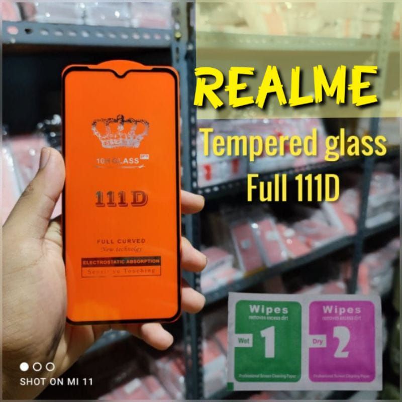 TG Full/Tempered Glass Full REALME Layar Non Packing