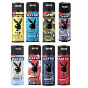 BODY SPRAY PLAYBOY/ PARFUM PLAYBOY VIP/MALIBU/GENERATION/LONDON/KINGOFGAME/NEW YORK/WILD150 ml