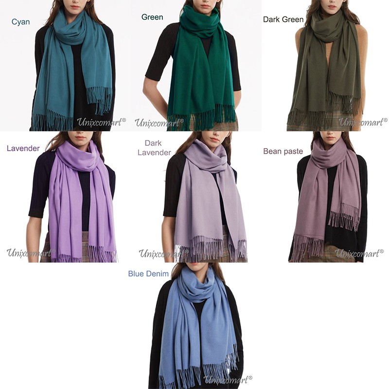 Pashmina Cashmere Syal AD012 Scarf Shawl Kasmir Bahan Viscose