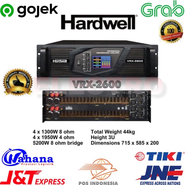 Power Hardwell VRX 2600 amplifier 4 Channel ELECTRO