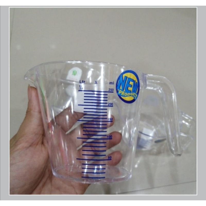 Gelas Takaran Air 250ml Green Leaf