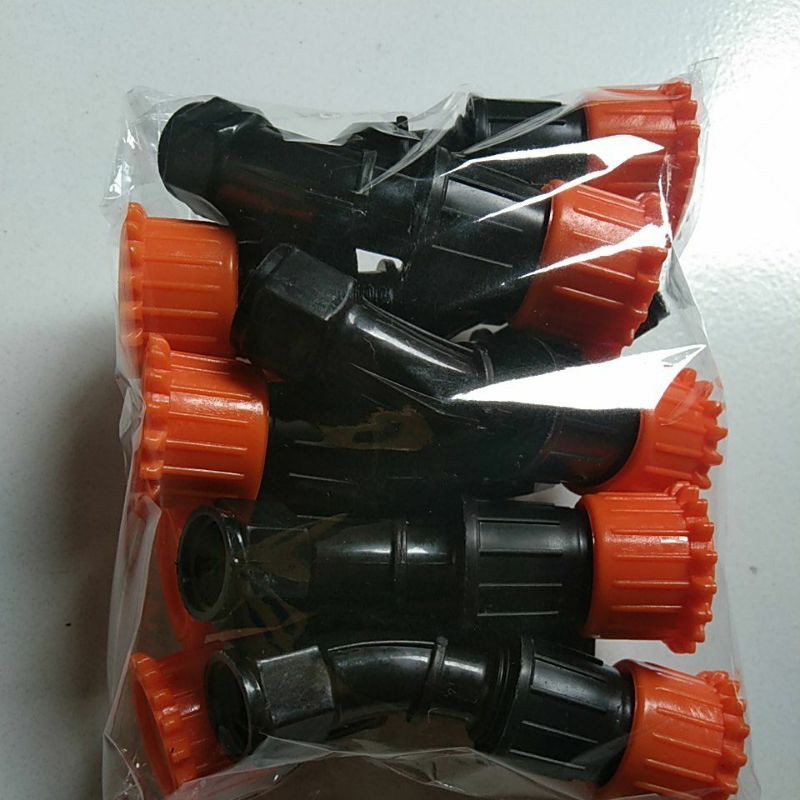 Spare part Sprayer Spuyer 4 lubang Plastik Bengkok