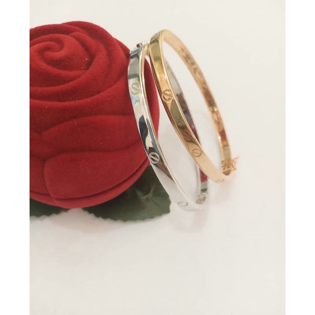 Gelang Cartier Silver/ Perak Asli