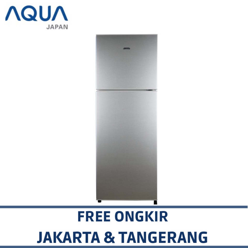 AQUA AQR-D270(LS) KULKAS 2 PINTU AQUA - LIGHT SILVER