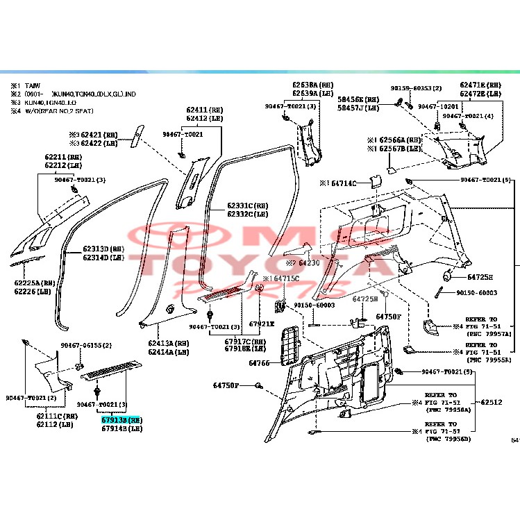 Cover Penutup Body Depan kanan Toyota Innova 67913-0K070-A0