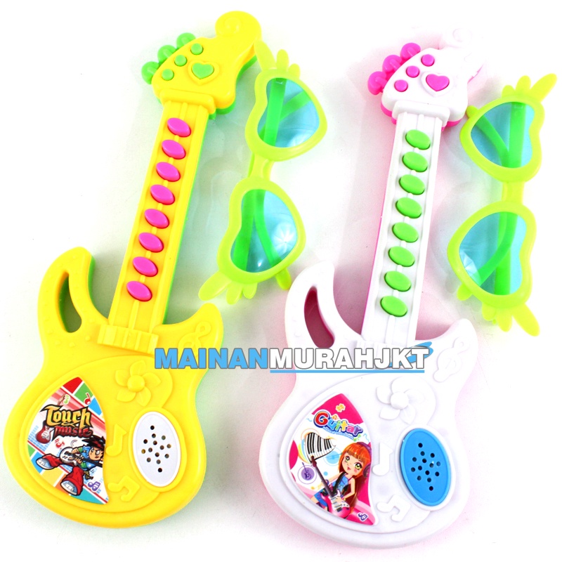 MAINANKEI ANAK MURAH GUITAR MUSIC 300D MAINAN GITAR MUSICAL INSTRUMENT BONUS KACAMATA KECE