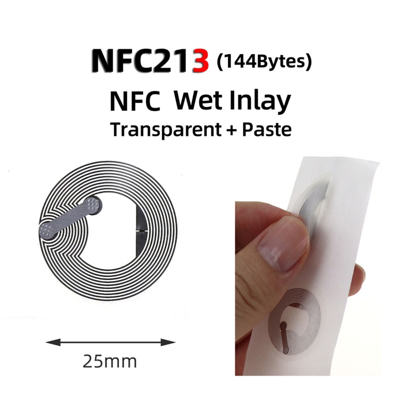 Vivi 50pcs/Lot NTAG215 NFC Stiker Basah Untuk TagMo Forum Tipe2 NFC Stiker Label Tag Ntag 215 NFC wet Tag RFID Tag