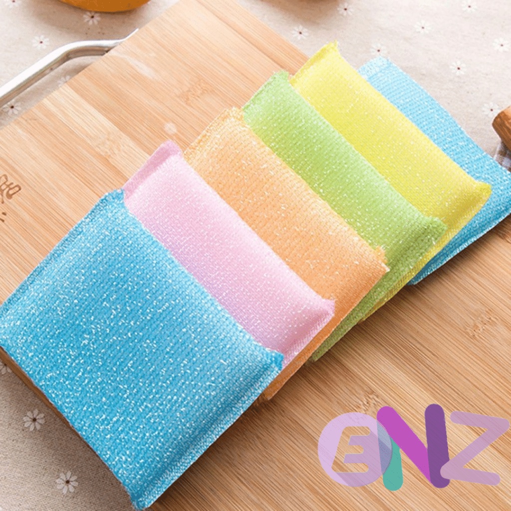 ENZ ® Spons Spon Dapur Alat Pembersih Mencuci Piring Sabut Gosok Sponge Pad Sikat Cuci Piring 1181