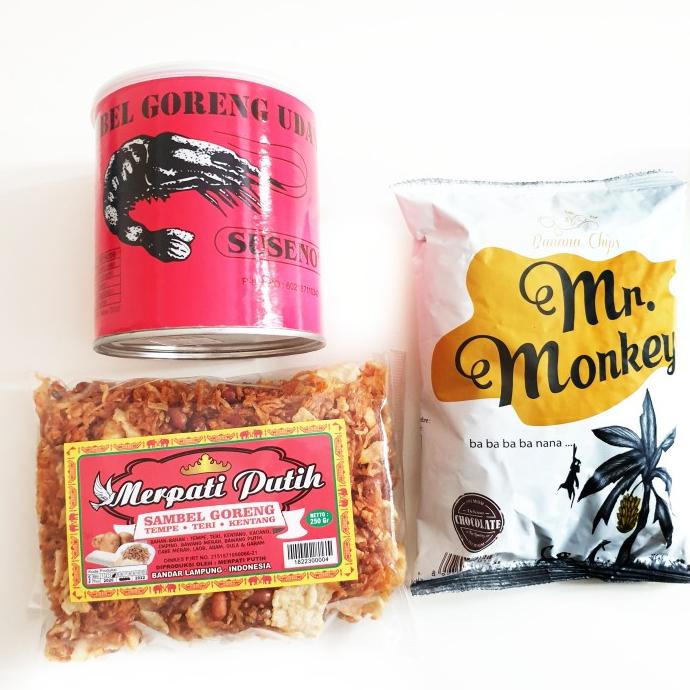 

Paket Oleh Oleh Khas Lampung (Sambal Goreng Suseno, Mr Monkey Pisang