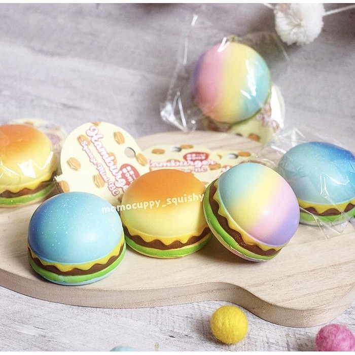 SQUISHY LICENSED mini burger by Lian ( roti burger kecil ORI JAPAN)