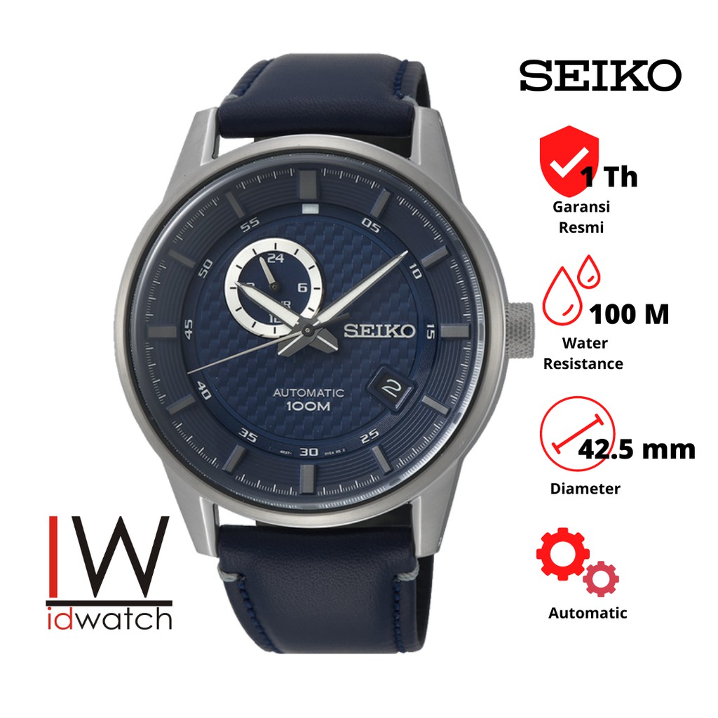 Seiko SSA391K1 Automatic Jam Tangan Pria Original SSA391 Cowok Strap Kulit Leather