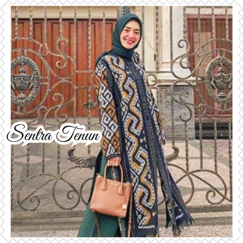 Outer Baju Tenun Etnik Motif Halusan