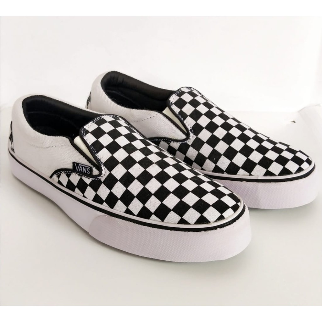 NEW 100% PREMIUM Sepatu Slip On Slipon OG Checkerboard Catur Slip On Sneakers Pria Catur Slipon