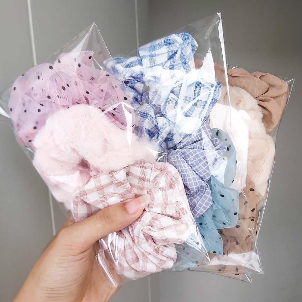 3Pcs/Set Scrunchie - Kunciran / Ikat Rambut Cepol Hijab / Jilbab [ Gratis Ongkir / Cod ]