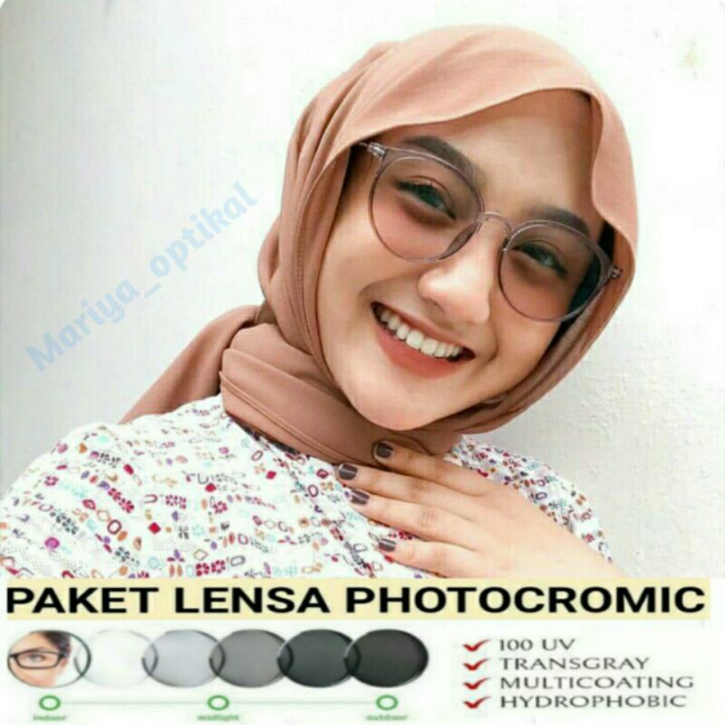 PAKET LENSA PHOTOCROMIC FREM 2126 KACAMATA PRIA/WANITA