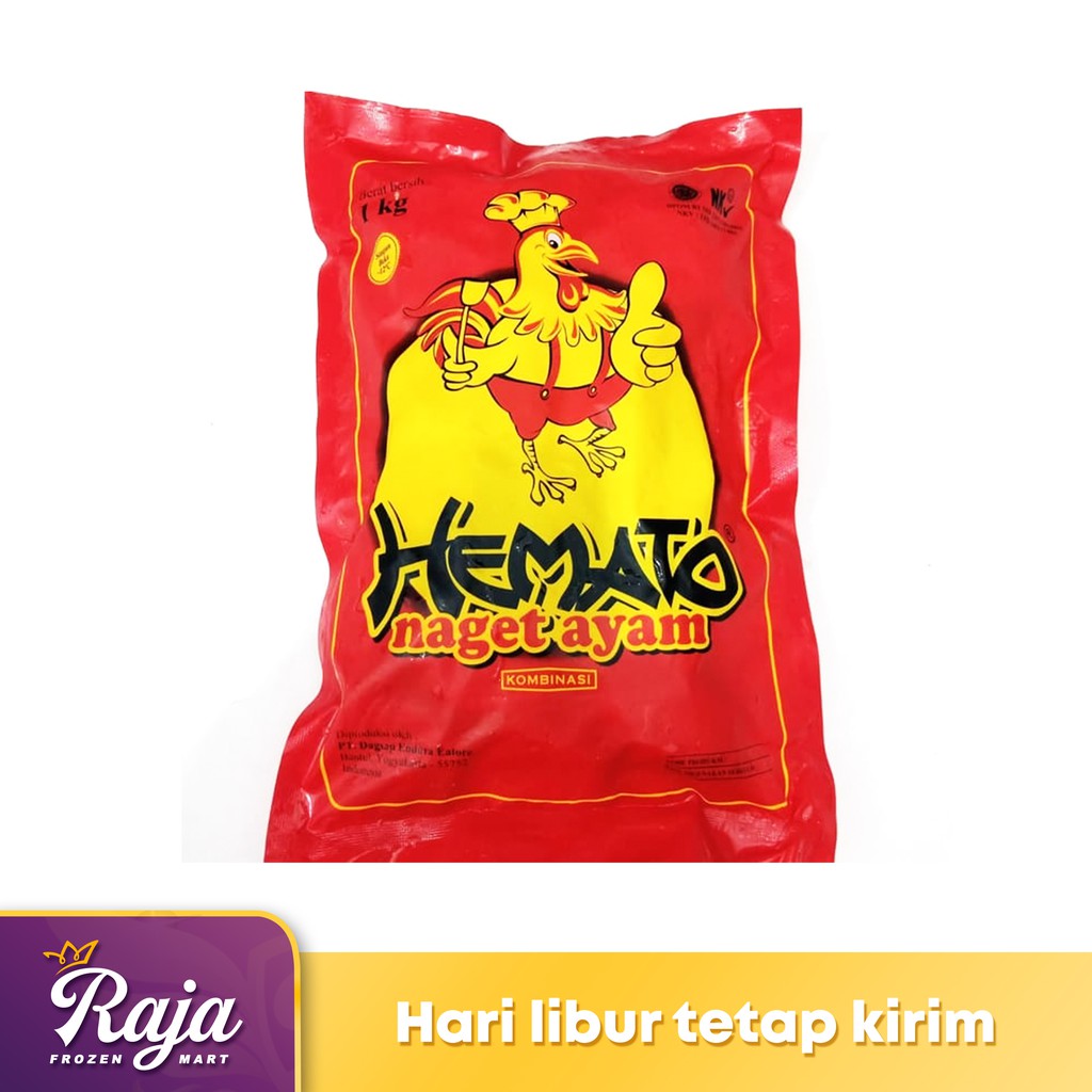 

Hemato Naget Ayam Regular & Hati 1kg / Nugget / Frozen Food / Kentang Goreng / Makanan Beku