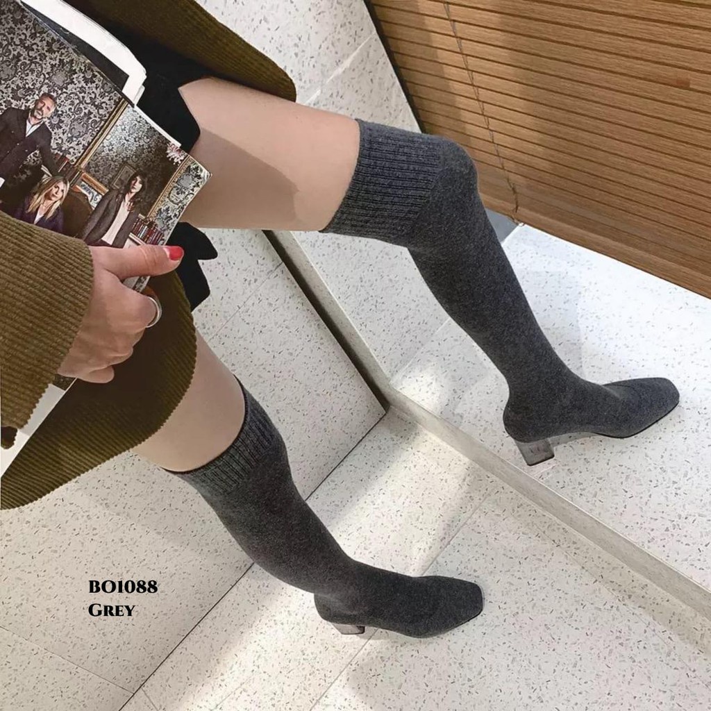 ✅PINKEY P051 SEPATU TINGGI LONG BOOTS FLAT FASHION KOREA IMPORT