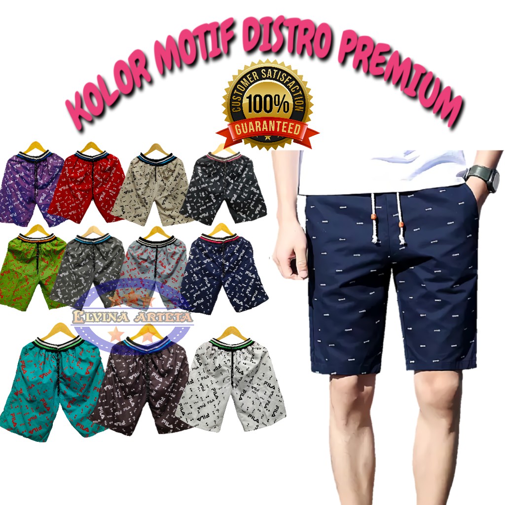 Celana Kolor Pendek Pria Motif Surfing Distro Premium Santai