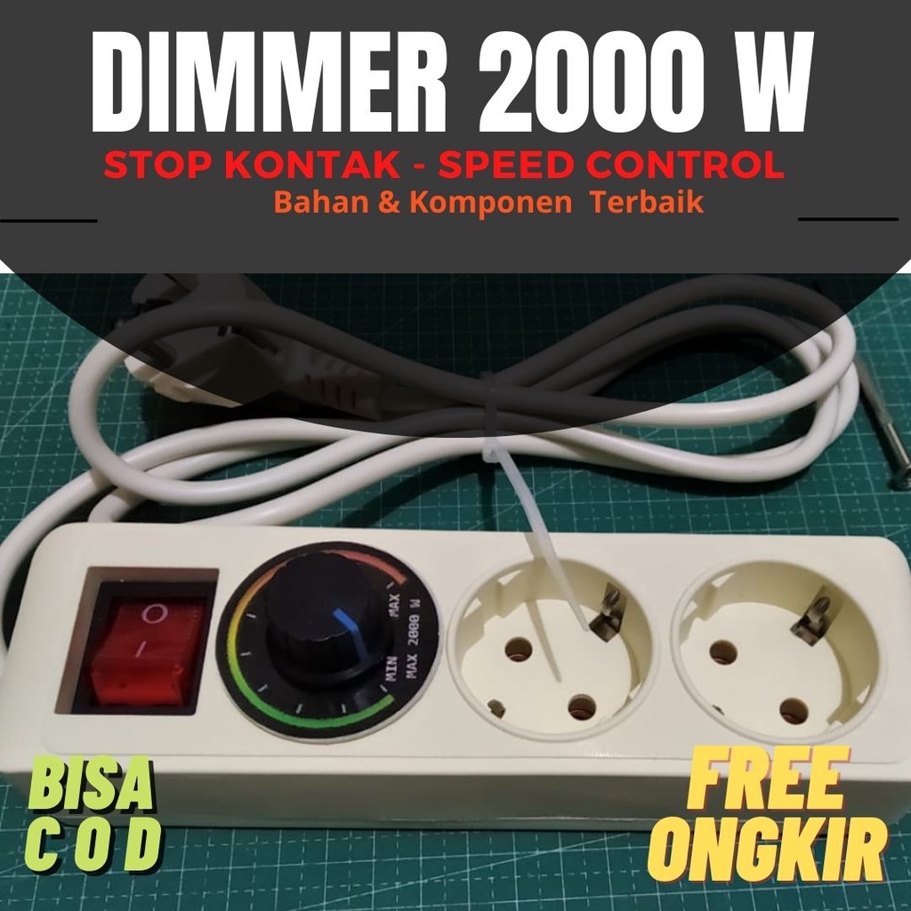 Jual Dimer Gerinda Dimmer 2000 Stop Kontak Pengatur kecepatan Gerinda Pengatur RPM Gerinda