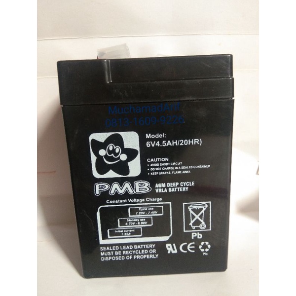 Aki 6v 4,5ah Aki 6 volt aki mobilan anak aki motoran anak aki Sparepart Mainan aki serbaguna