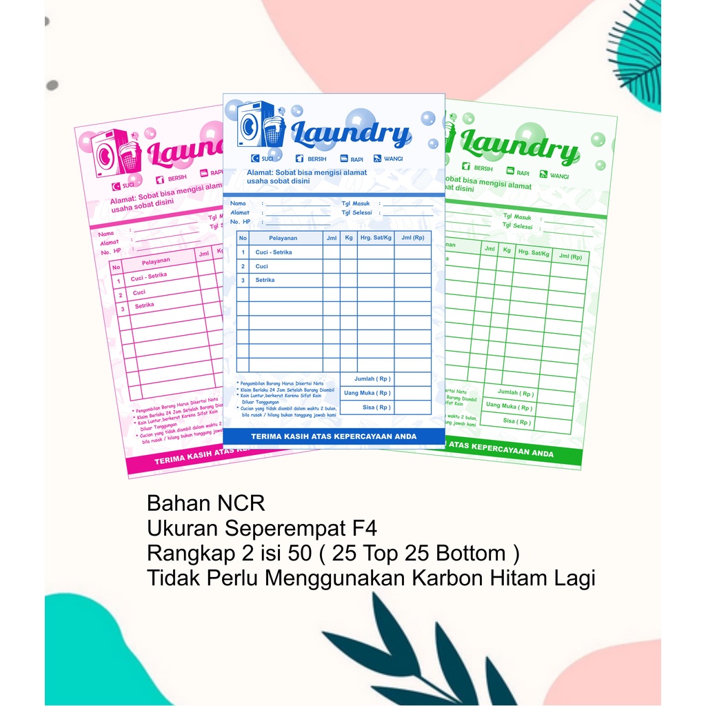 

Custom Nota Surat Jalan kwitansi Kop Surat promise kupon Brosur keterangan sakit resep dokter