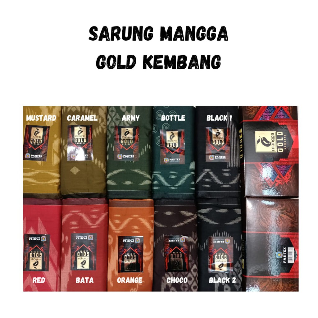 SARUNG MANGGA GOLD KEMBANG / SARUNG DEWASA