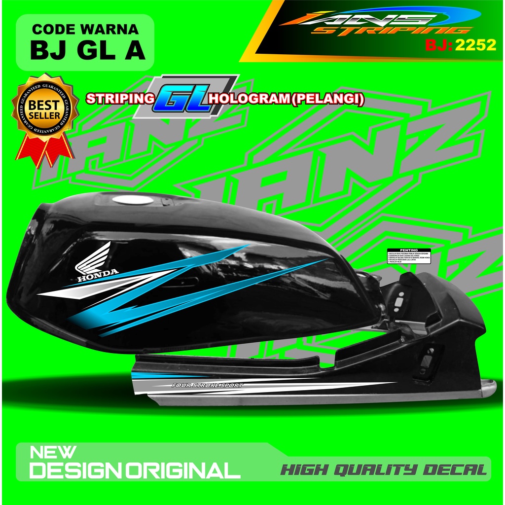 COSTUM STRIPING GL PRO TERBARU / STIKER MOTOR GL TERMURAH / STRIPING MOTOR GL 100 / STIKER MOTOR