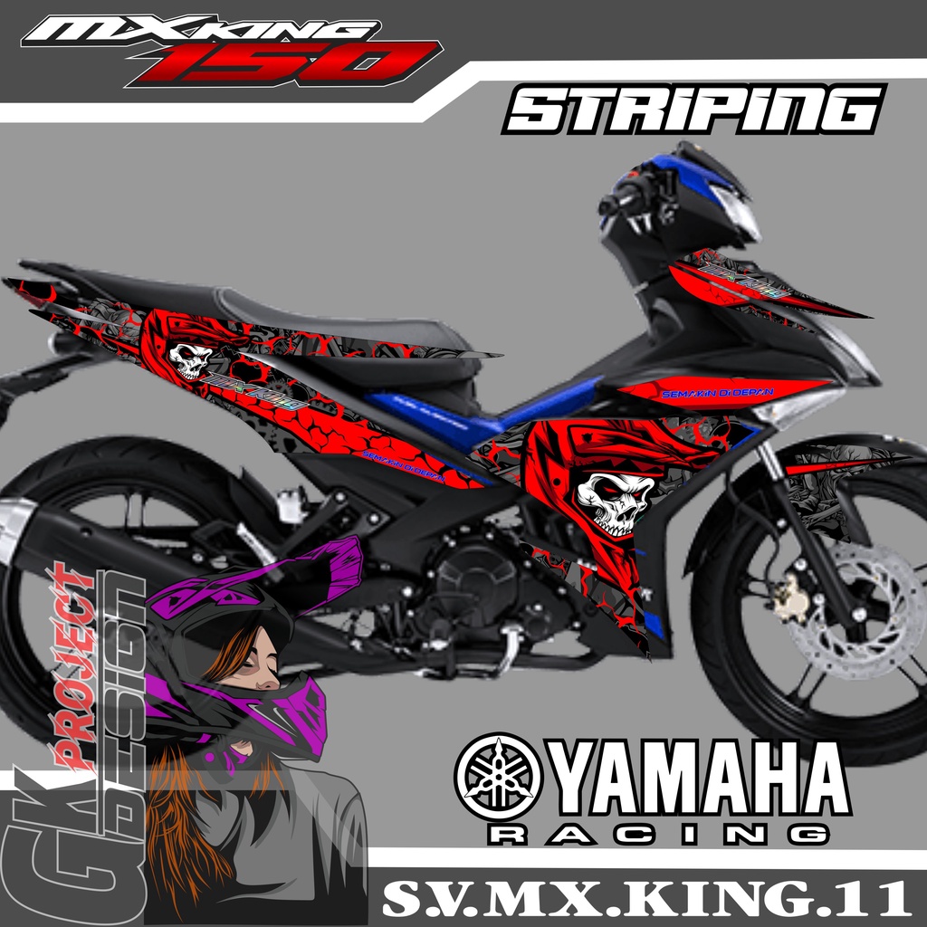 STRIPING MX KING 150 SEMI FULL - STIKER MOTOR MX KING MOTIF 11