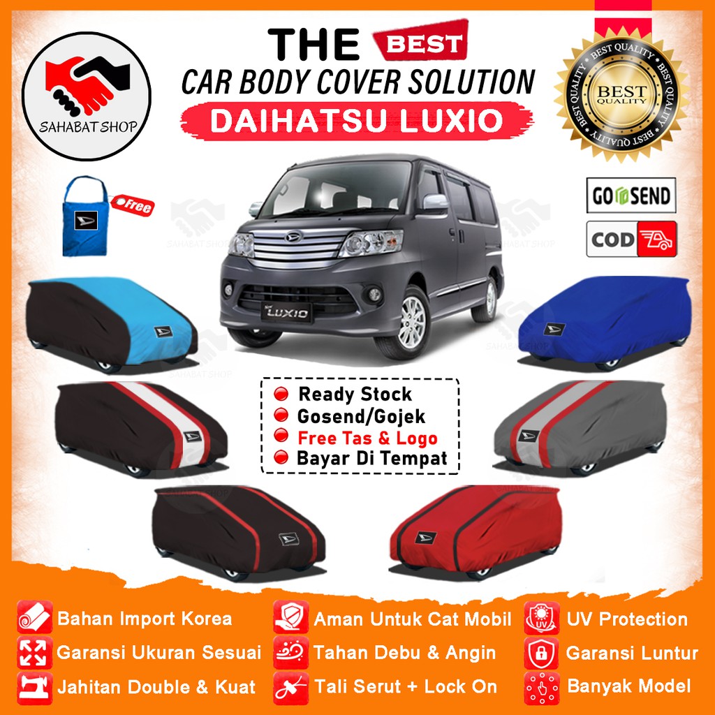 Sahabat Body Cover Mobil Luxio / Sarung Penutup Daihatsu Luxio Outdoor / Tutup Mantel Selimut Pelindung Kerudung Kelambu Jas Mantol Tutupan Kerodong Bungkus Pembungkus Terpal Mobil Luxio Waterproof Anti Air Model Orange