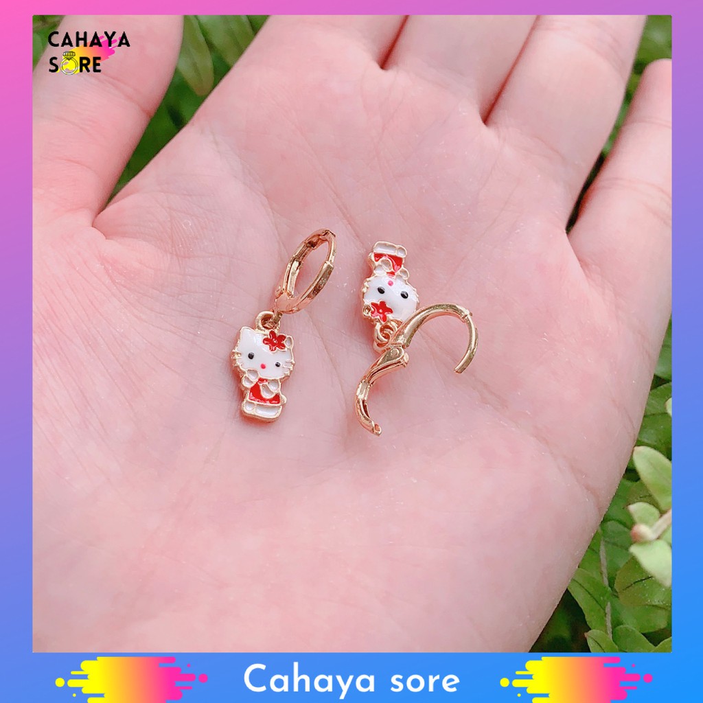 Anting Xuping Gold Anting Anak Model Clip Kucing Cantik AA13