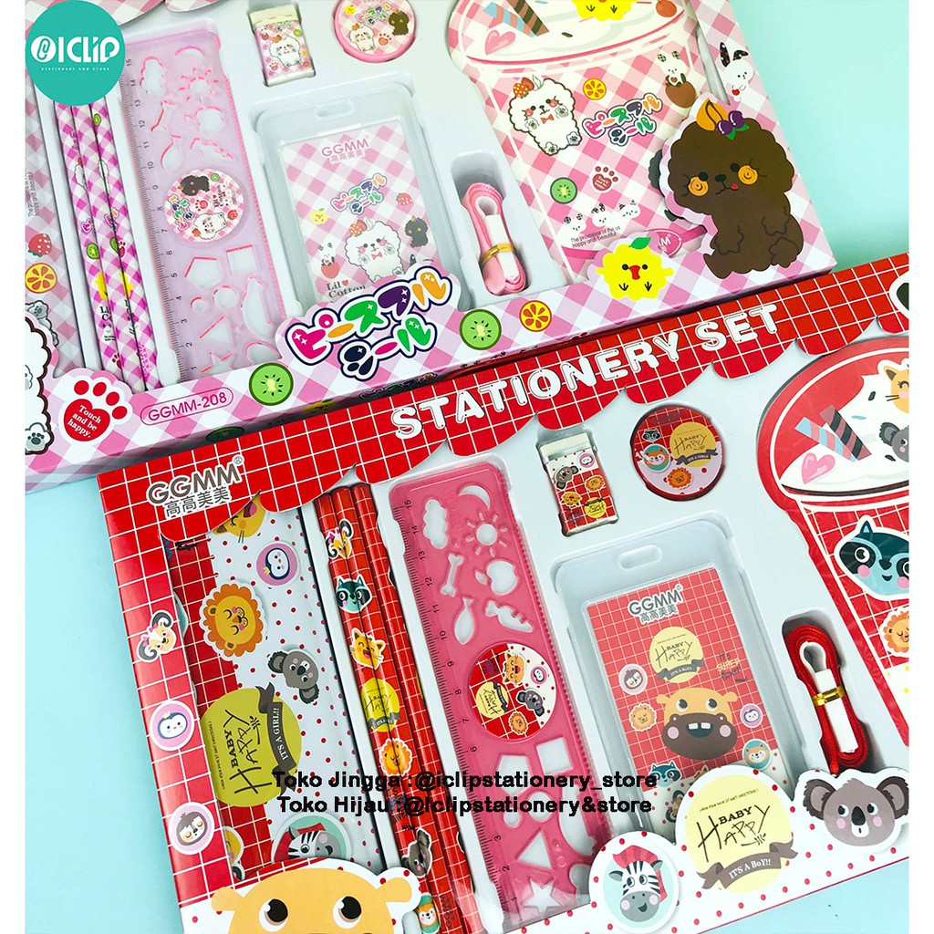 

Stationery Set Paket Alat Tulis Set Alat Tulis Lengkap Anak Sekoah karakter Lucu Type 208