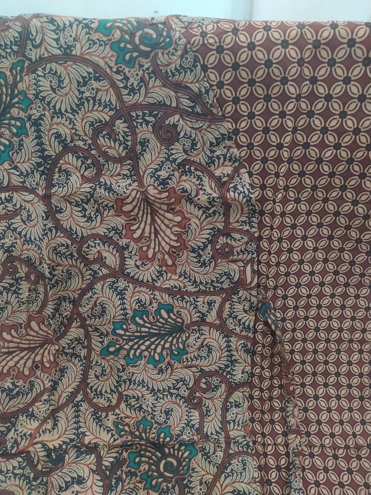 Tey-17 Batik Wanita Asj Sa Hrb026 Kenongo Kemeja Tosca Pendek