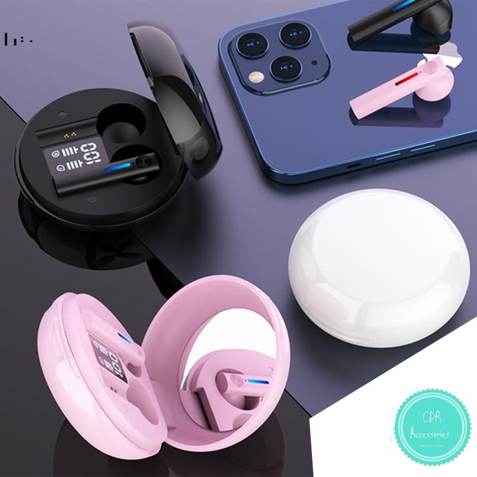 T15 Headset Tws Wireless Earphone Bluetooth airbuds Dengan Lampu Indikator Digital Untuk Android IOS