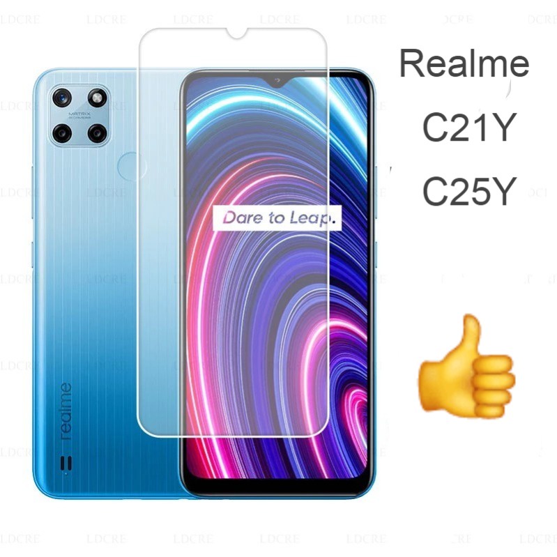 Realme C21Y C25Y Tempered Glass Full Layar Bening Anti Blue Ceramic Clear Anti Glare