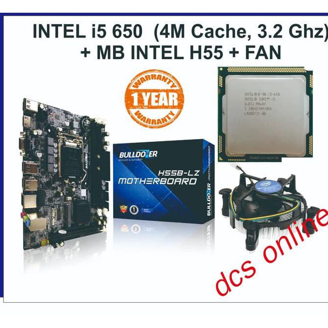 Favorit] Motherboard Intel H55 Bulldozer + Core I5 650 ( Paket )