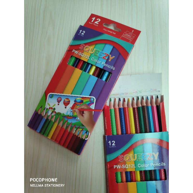 Pensil Warna 24 Warna SQUEEZY-12 Warna