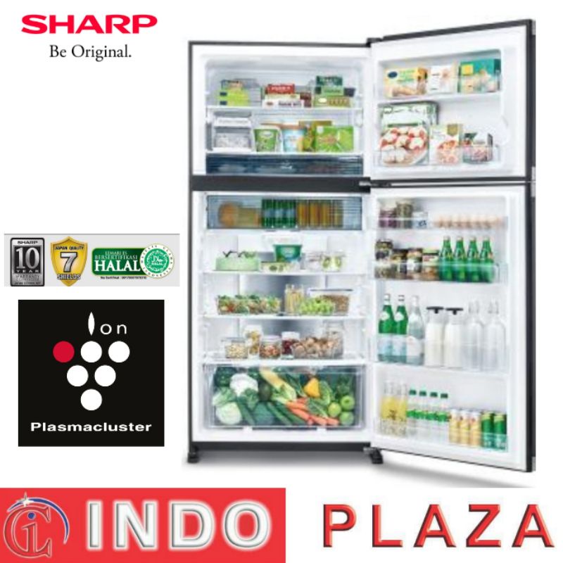 KULKAS SHARP SJ-IG862PM-SL 2 PINTU Super Jumbo 613 Liter INVERTER