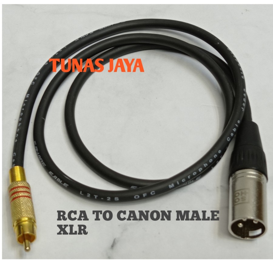 KABEL RCA TO CANON MALE / KABEL CANON MALE TO RCA