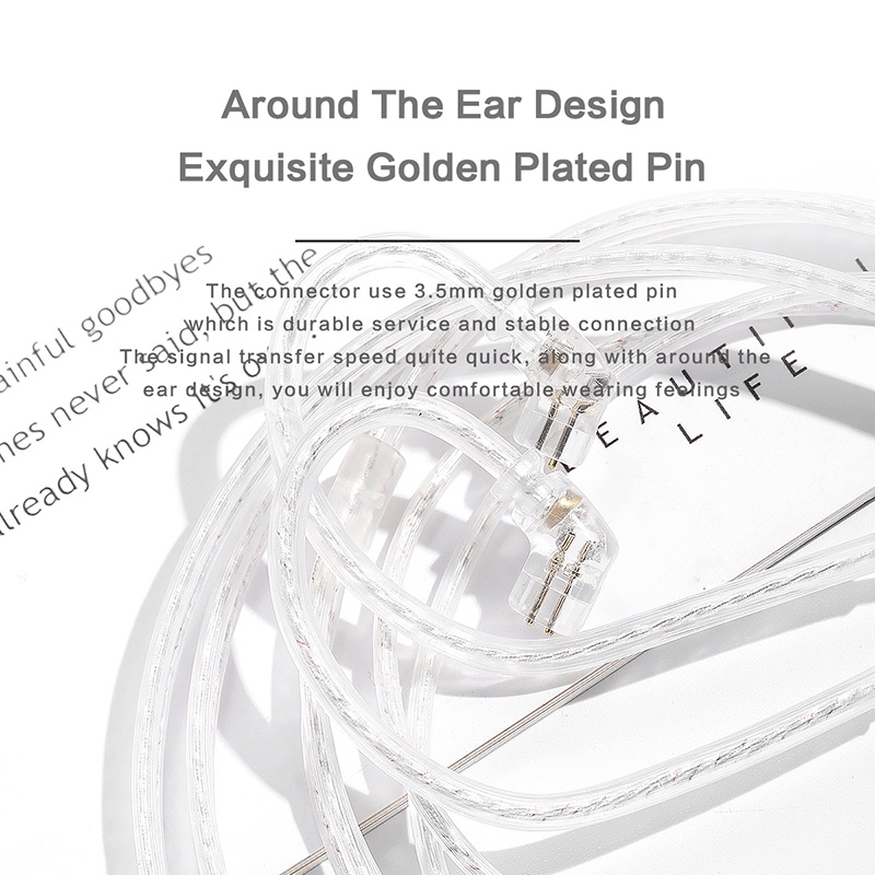 Jcally PJ2 Silver Plated Upgrade Cable wire 5N OFC Oxygen-free copper 0.78mm QDC MMCX Cable with Microphone for kz trn