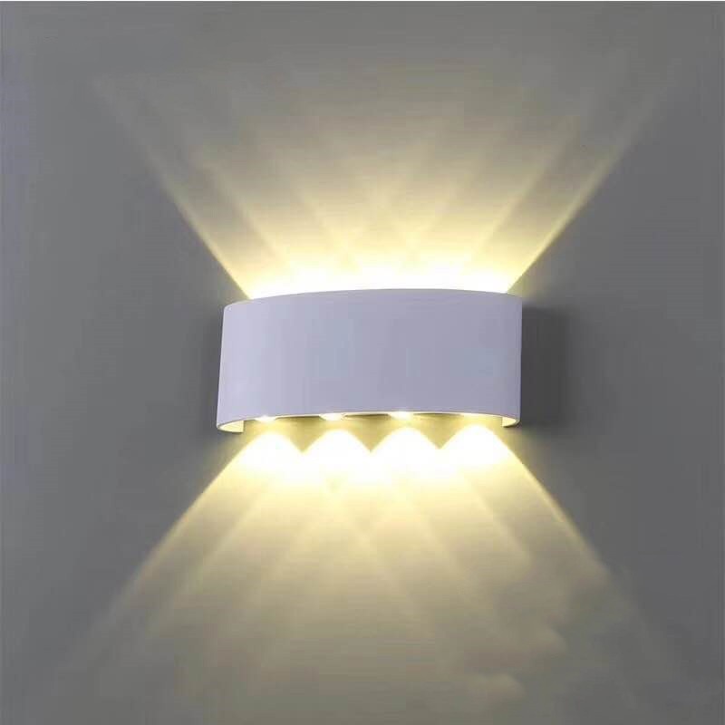 Lampu Hias Dinding LED Minimalis Aluminium 6W 6 LED Warm White - 0092