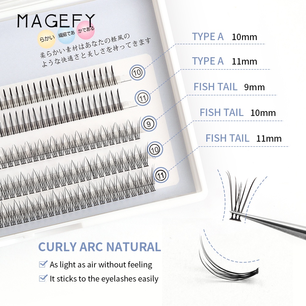 MAGEFY Bulu Mata Palsu Eyelash Extension Bulu Eyelash Tanam Eyelash Extension Mix 7160