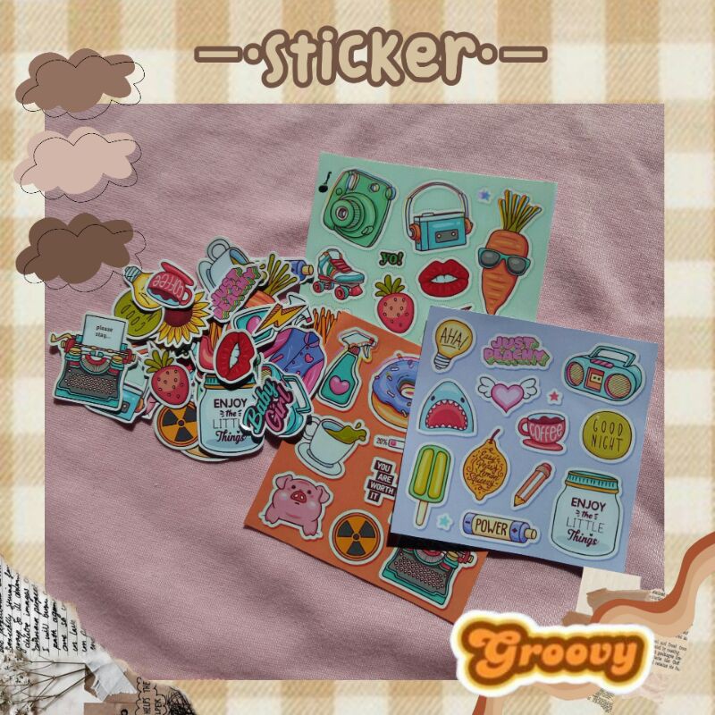 

STICKER TUMBLR AESTHETIC | isi 33pcs