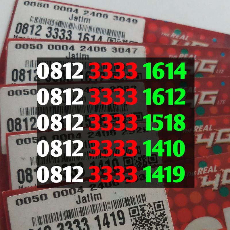 nomor cantik simpati 3333