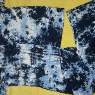 Setelan celana  panjang  tie  dye  kerah rayon celup Shopee 