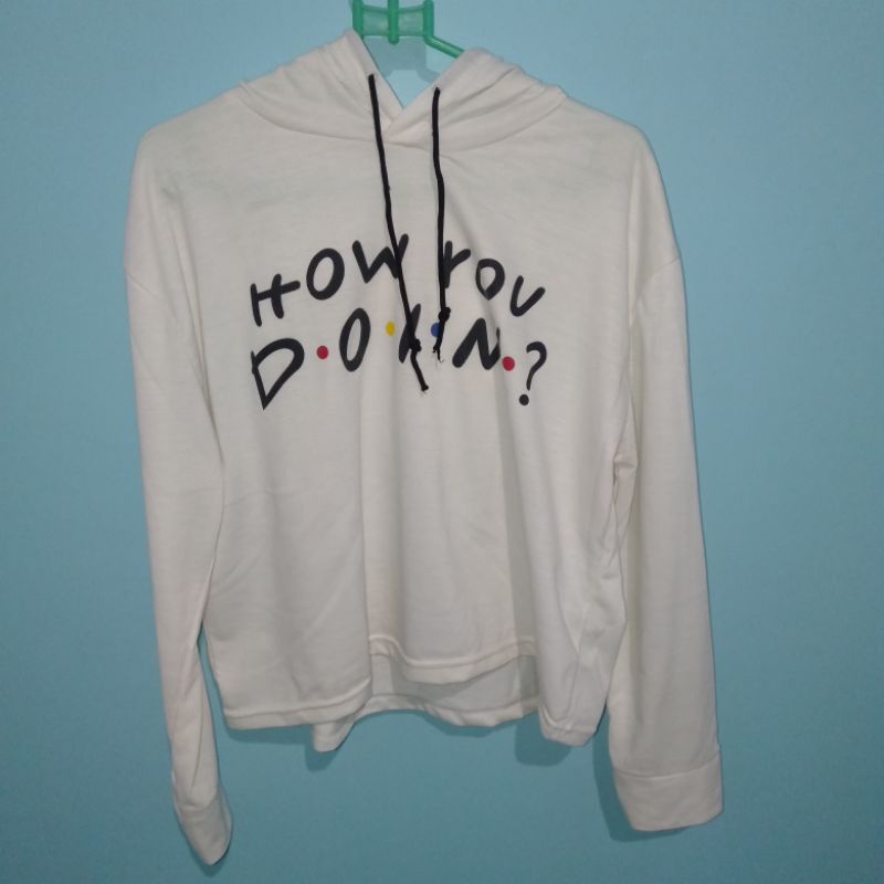 (PRELOVED) crop hodie "what you do it"