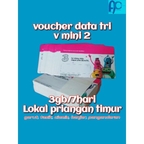 VOUCHER TRI MINI2 3GB UNLIMITED TY 1,5GB